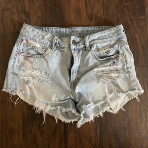 American Eagle distressed jean shorts